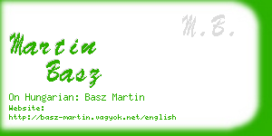 martin basz business card